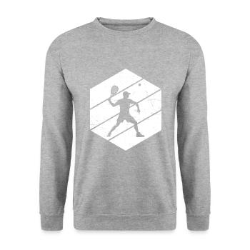 Pickleball games Racquetball games Racquetball - Unisex Sweatshirt - salt & pepper - Front - Alina (178cm) & Michal (187cm)