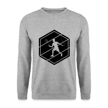 Badminton Badminton Players Badminton Squash - Unisex Sweatshirt - salt & pepper - Front - Alina (178cm) & Michal (187cm)