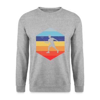 Badminton Women Men Badminton Player Badminton - Unisex Sweatshirt - salt & pepper - Front - Alina (178cm) & Michal (187cm)