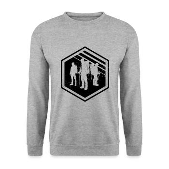 Bloc Hommes Bloc Bloc Femmes - Sweat-shirt Unisexe - gris chiné - Devant - Alina (178cm) & Michal (187cm)