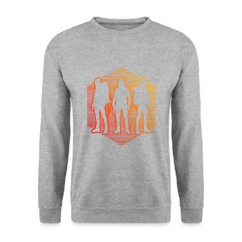 Men's Climbing Bouldering Climbing Women's - Unisex Sweatshirt - salt & pepper - Front - Alina (178cm) & Michal (187cm)