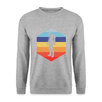 Grimpeur Bloc Escalade Hommes Femmes - Sweat-shirt Unisexe - gris chiné - Devant - Alina (178cm) & Michal (187cm)