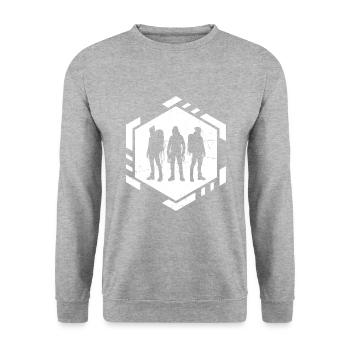 Climbers Women Climbers Bouldering Bouldering - Unisex Sweatshirt - salt & pepper - Front - Alina (178cm) & Michal (187cm)