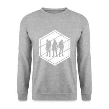 Grimpeurs de bloc hommes Bloc - Sweat-shirt Unisexe - gris chiné - Devant - Alina (178cm) & Michal (187cm)