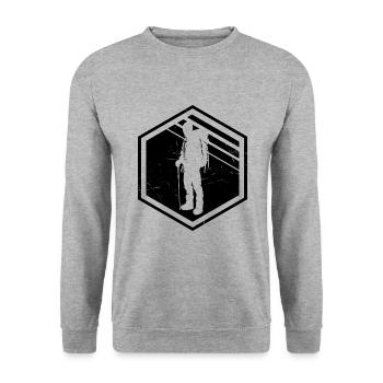 Bloc Femmes Bloc Escalade Bloc Hommes - Sweat-shirt Unisexe - gris chiné - Devant - Alina (178cm) & Michal (187cm)