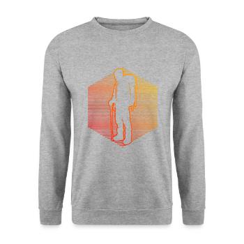 Escalade de bloc Escalade de bloc - Sweat-shirt Unisexe - gris chiné - Devant - Alina (178cm) & Michal (187cm)