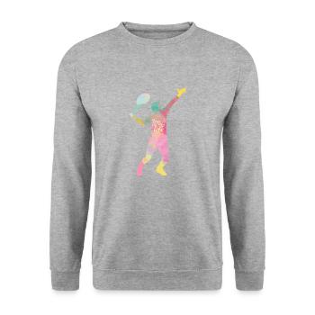 Tennis tennis player - Unisex Sweatshirt - salt & pepper - Front - Alina (178cm) & Michal (187cm)