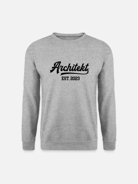 Architekt 2023 Architektur Studium Student MA - Unisex Pullover - Weißgrau meliert
