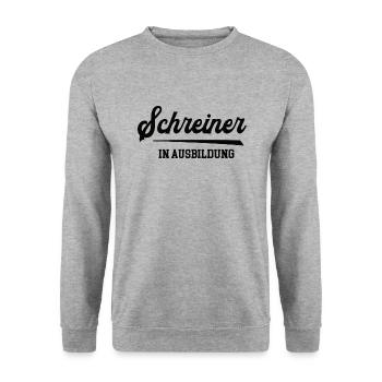 Schreiner Ausbildung Lehre Schreinerausbildung - Unisex Pullover - Weißgrau meliert - Vorne - Alina (178cm) & Michal (187cm)