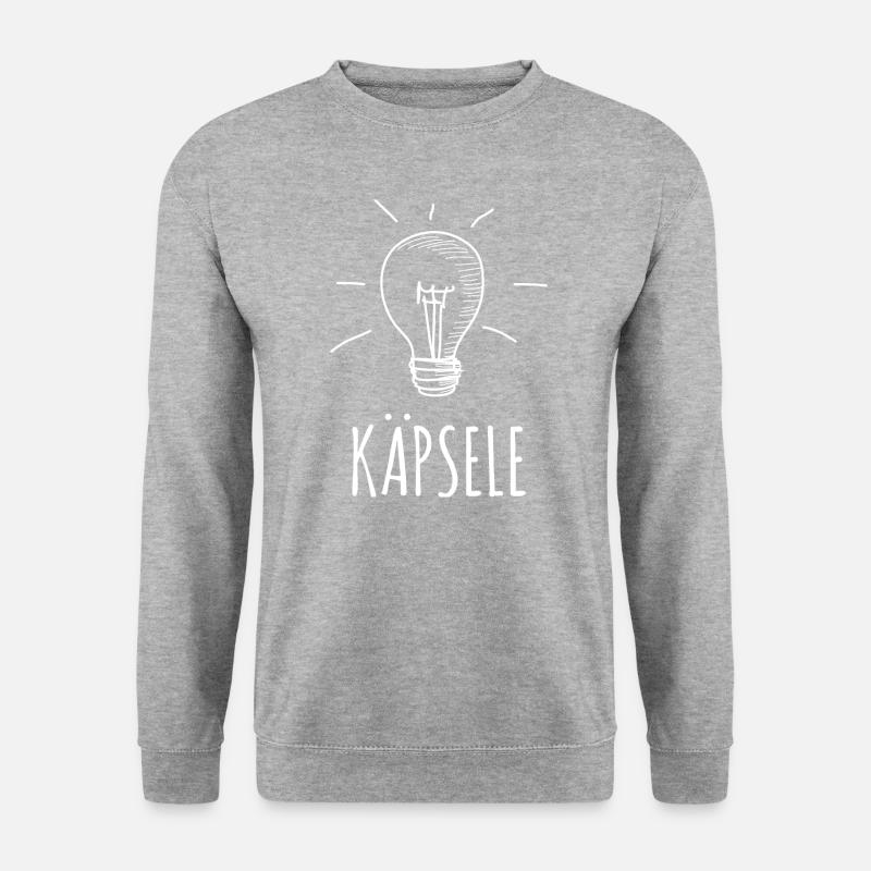Käpsele - Schwäbisches Genie und Schlaumeier - Unisex Pullover - Weißgrau meliert