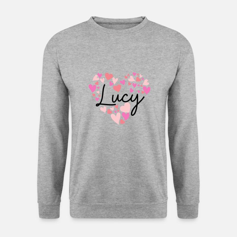 Ich liebe Lucy - Unisex Pullover - Weißgrau meliert