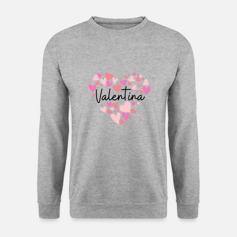 Ich liebe Valentina - Unisex Pullover - Weißgrau meliert