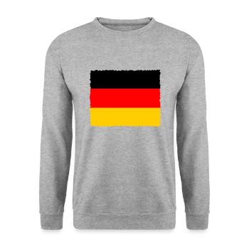 Germany Flag German Flag Used Look Homeland - Unisex Sweatshirt - salt & pepper - Front - Alina (178cm) & Michal (187cm)