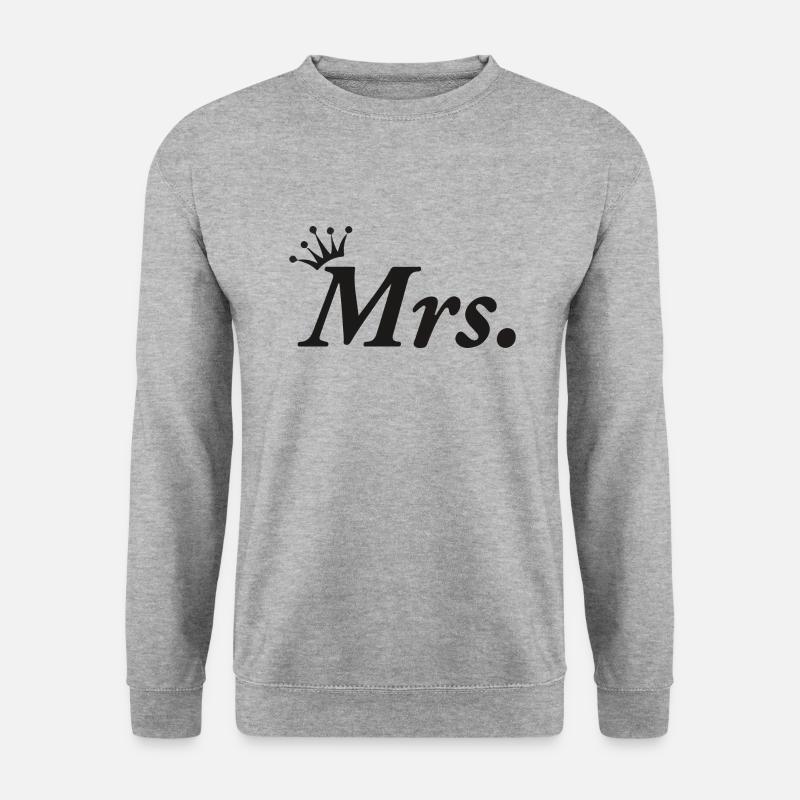 Wedding Crown Mrs. Design - Unisex Sweatshirt - salt & pepper