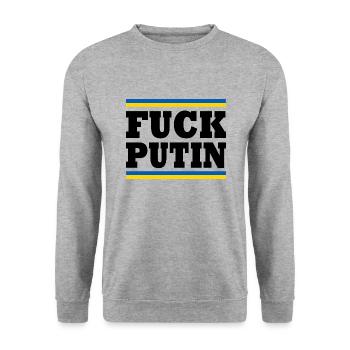 Puck futin - Unisex Sweatshirt - salt & pepper - Front - Alina (178cm) & Michal (187cm)
