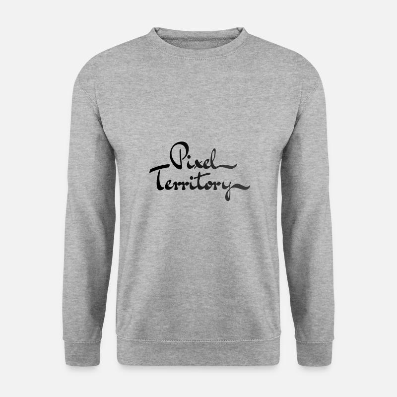 Pixel territory handwriting - Unisex Sweatshirt - salt & pepper