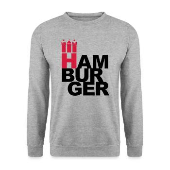 Manteau HAMBURGER 2c Hambourg des bras - Sweat-shirt Unisexe - gris chiné - Devant - Alina (178cm) & Michal (187cm)