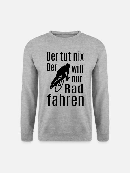 Fahradfahren Fahrradtour Fahrradfahrer Radfahrer - Unisex Pullover - Weißgrau meliert