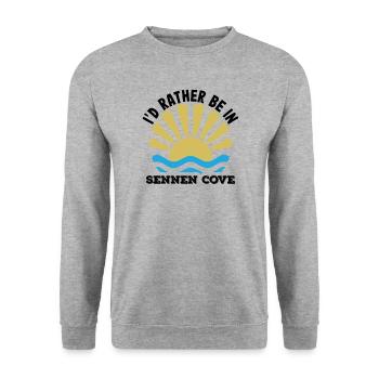 Cornwall - Je préfère être à Sennen Cove - Sweat-shirt Unisexe - gris chiné - Devant - Alina (178cm) & Michal (187cm)