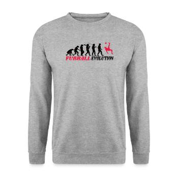 Football Accessories Gift Idea Football Fan - Unisex Sweatshirt - salt & pepper - Front - Alina (178cm) & Michal (187cm)