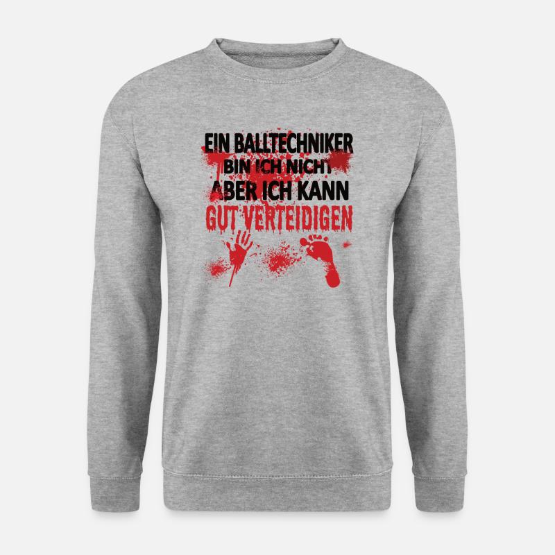 Fußballzubehör Geschenkidee Fußballfan - Unisex Pullover - Weißgrau meliert