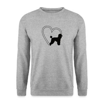 Accessoires pour chiens Caniche Propriétaires de chiens - Sweat-shirt Unisexe - gris chiné - Devant - Alina (178cm) & Michal (187cm)