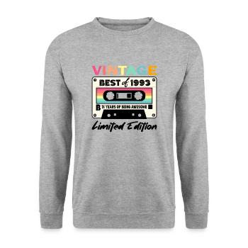 Best of 1993 - 31st Birthday Limited Edition - Unisex Sweatshirt - salt & pepper - Front - Alina (178cm) & Michal (187cm)
