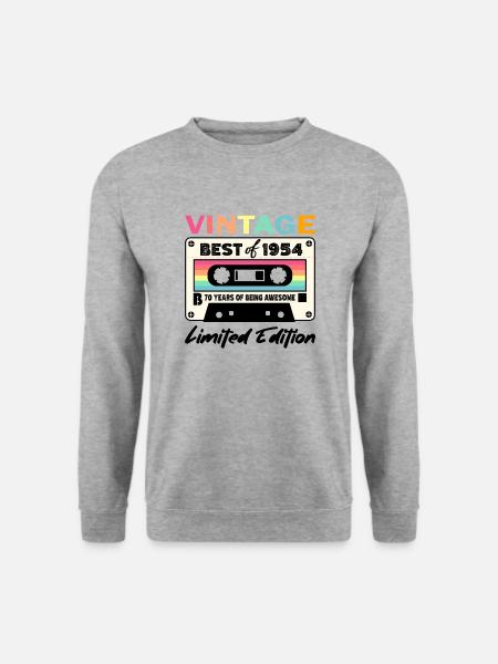 Best of 1954 - zum 70. Geburtstag Limited Edition - Unisex Pullover - Weißgrau meliert