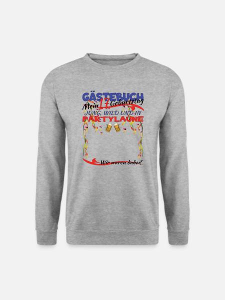 17th Birthday Girl & Boy Guestbook - Unisex Sweatshirt - salt & pepper