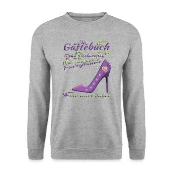 17th Birthday Girl & Boy Guestbook - Unisex Sweatshirt - salt & pepper - Front - Alina (178cm) & Michal (187cm)