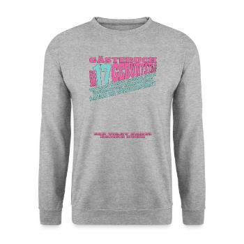 17th Birthday Girl & Boy Guestbook - Unisex Sweatshirt - salt & pepper - Front - Alina (178cm) & Michal (187cm)