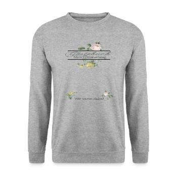 17th Birthday Girl & Boy Guestbook - Unisex Sweatshirt - salt & pepper - Front - Alina (178cm) & Michal (187cm)