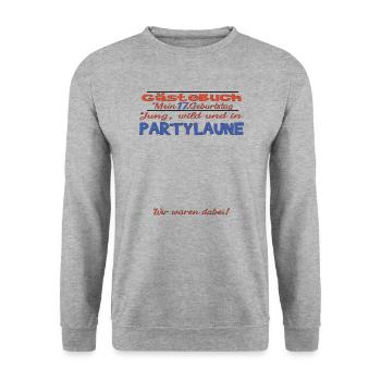 17th Birthday Girl & Boy Guestbook - Unisex Sweatshirt - salt & pepper - Front - Alina (178cm) & Michal (187cm)