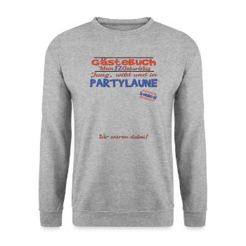 17th Birthday Girl & Boy Guestbook - Unisex Sweatshirt - salt & pepper - Front - Alina (178cm) & Michal (187cm)