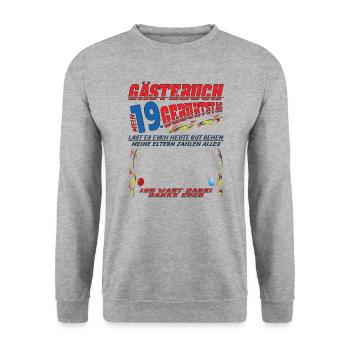 19th Birthday Girl & Boy Guestbook - Unisex Sweatshirt - salt & pepper - Front - Alina (178cm) & Michal (187cm)
