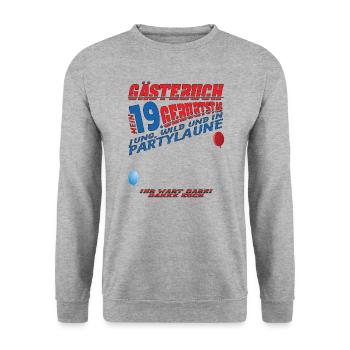 19th Birthday Girl & Boy Guestbook - Unisex Sweatshirt - salt & pepper - Front - Alina (178cm) & Michal (187cm)