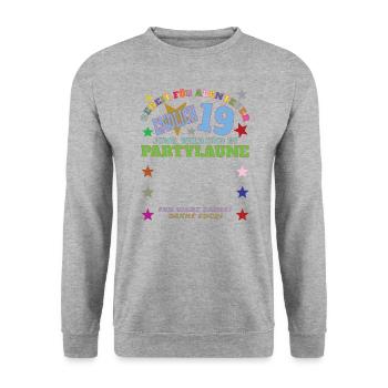 Livre d’or 19e anniversaire homme et femme - Sweat-shirt Unisexe - gris chiné - Devant - Alina (178cm) & Michal (187cm)