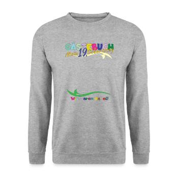 Livre d’or 19e anniversaire homme et femme - Sweat-shirt Unisexe - gris chiné - Devant - Alina (178cm) & Michal (187cm)
