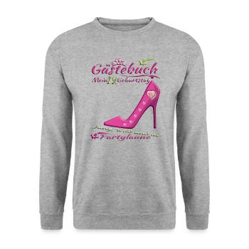 Livre d’or 19e anniversaire homme et femme - Sweat-shirt Unisexe - gris chiné - Devant - Alina (178cm) & Michal (187cm)