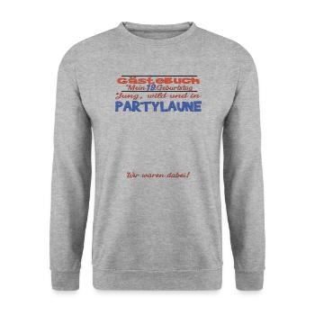 Livre d’or 19e anniversaire homme et femme - Sweat-shirt Unisexe - gris chiné - Devant - Alina (178cm) & Michal (187cm)