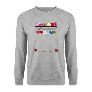 Livre d’or 19e anniversaire homme et femme - Sweat-shirt Unisexe - gris chiné - Devant - Alina (178cm) & Michal (187cm)
