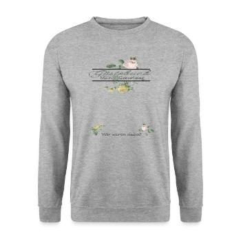 80e anniversaire homme et femme livre d’or - Sweat-shirt Unisexe - gris chiné - Devant - Alina (178cm) & Michal (187cm)