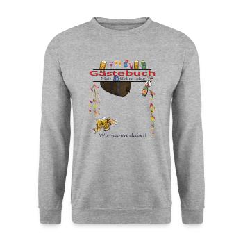 85e anniversaire homme et femme livre d’or - Sweat-shirt Unisexe - gris chiné - Devant - Alina (178cm) & Michal (187cm)