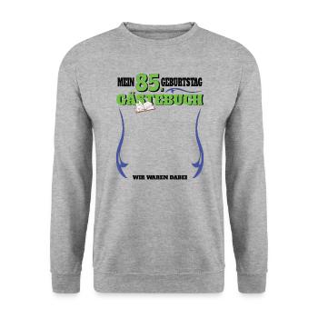 85e anniversaire homme et femme livre d’or - Sweat-shirt Unisexe - gris chiné - Devant - Alina (178cm) & Michal (187cm)