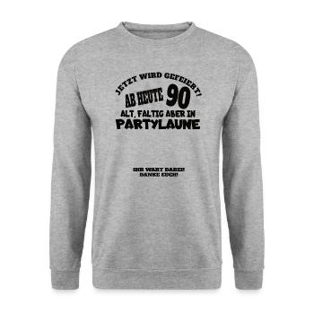 Livre d’or homme et femme 90e anniversaire - Sweat-shirt Unisexe - gris chiné - Devant - Alina (178cm) & Michal (187cm)