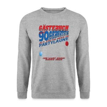 Livre d’or homme et femme 90e anniversaire - Sweat-shirt Unisexe - gris chiné - Devant - Alina (178cm) & Michal (187cm)