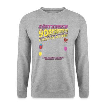 Livre d’or homme et femme 90e anniversaire - Sweat-shirt Unisexe - gris chiné - Devant - Alina (178cm) & Michal (187cm)