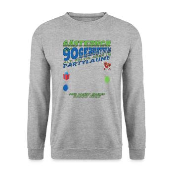Livre d’or homme et femme 90e anniversaire - Sweat-shirt Unisexe - gris chiné - Devant - Alina (178cm) & Michal (187cm)
