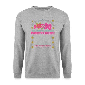 Livre d’or homme et femme 90e anniversaire - Sweat-shirt Unisexe - gris chiné - Devant - Alina (178cm) & Michal (187cm)