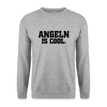 Angeln - Unisex Pullover - Weißgrau meliert - Vorne - Alina (178cm) & Michal (187cm)